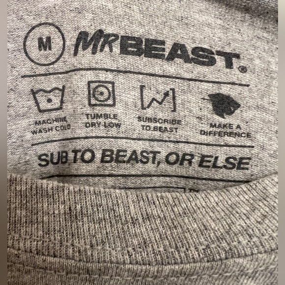 Mr Beast Anime Gaming Long Sleeve Tee, Adult Size Medium - Picture 4 of 6